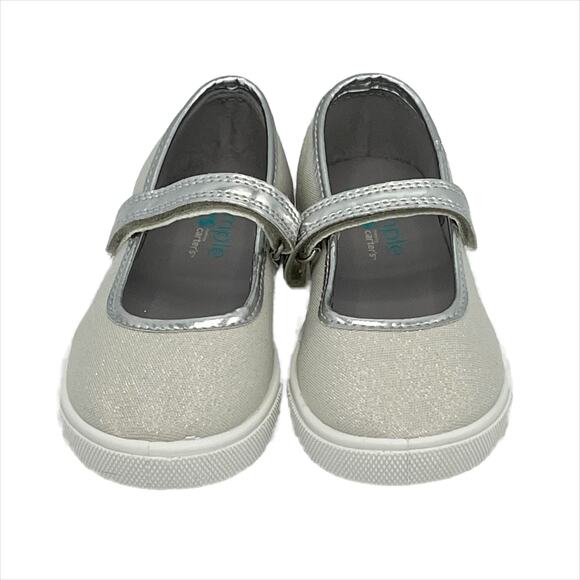 Simple Joys by Carter Mary Jane Sneaker Sparkling Silver Size 10 - Picture 2 of 14